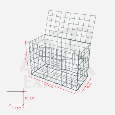 Gabionový koš 100 x 50 x 70 cm 