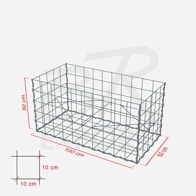 Gabionový koš 100 x 50 x 50 cm 