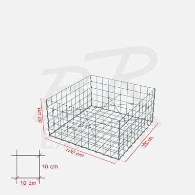 Gabionový koš 100 x 100 x 50 cm 
